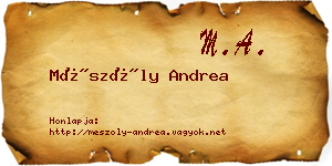 Mészöly Andrea névjegykártya