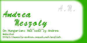 andrea meszoly business card